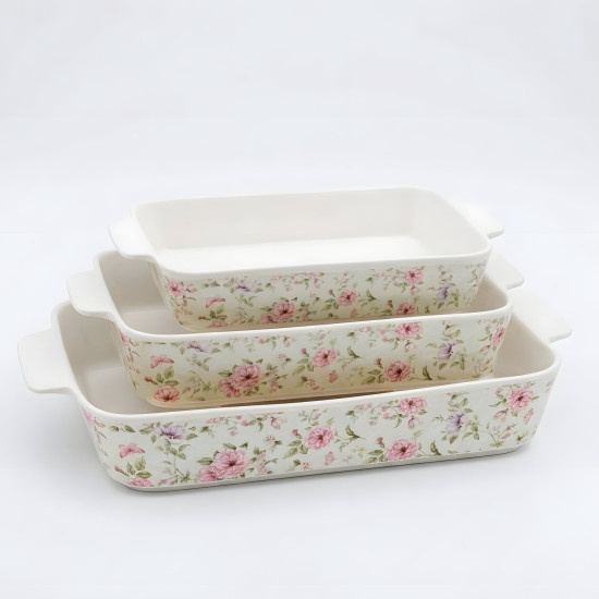 Porcelain Baking Dish Set 3 Pcs
